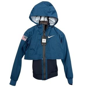 New USA Winter OLYMPIC Team Nike Women's XS Training Cropped Jacket OLYMPICS nwt